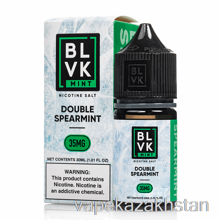 Vape Disposable Double Spearmint - BLVK Mint Salts - 30mL 35mg